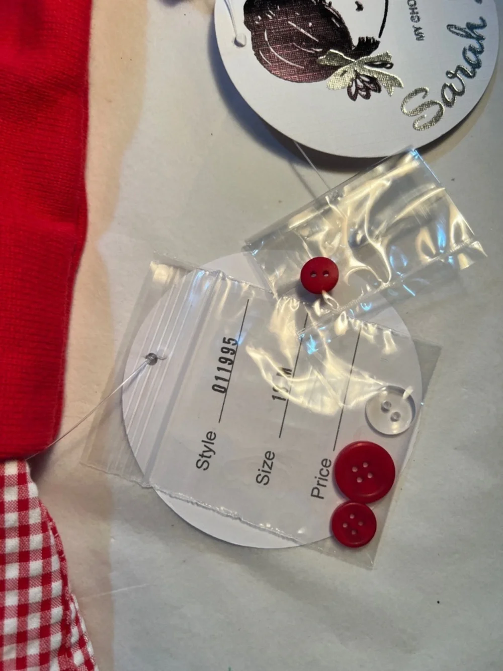 Sarah Louise Boys Red Gingham Polo - Short Sleeve Top & Shorts 18M​
